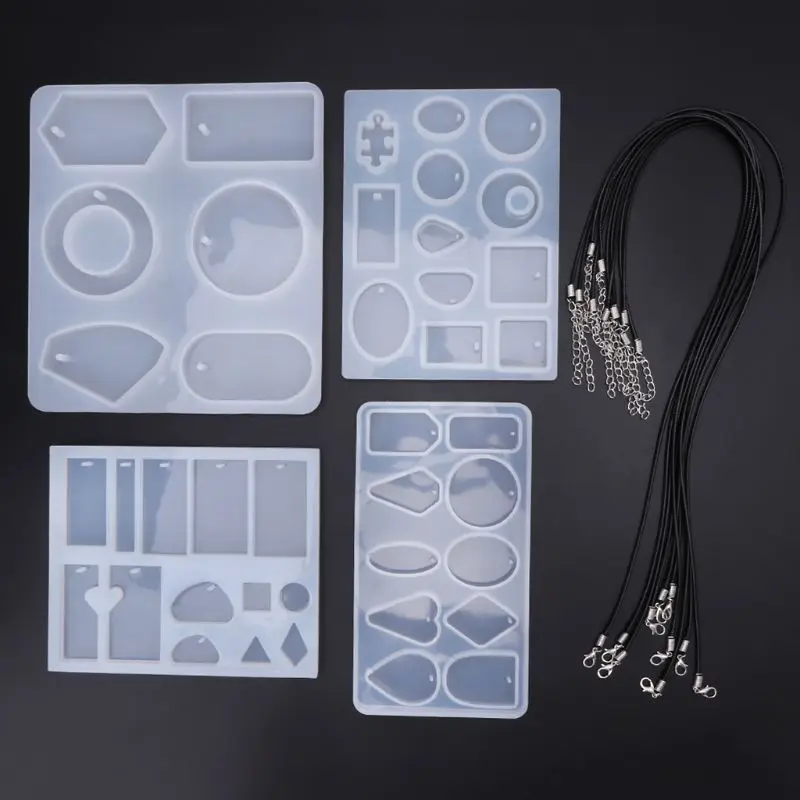 

DIY Jewelry Mold Tool Kit Silicone Resin Mold Pendant Mould Necklace Jewellery Making Craft Material Tool Set UV Epoxy Molds