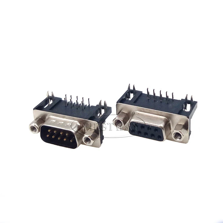

10pcs/lot DB-9 10 PCS DB9 Male Female PCB Mount, D-Sub 9 pin PCB Connector,RS232 Connector
