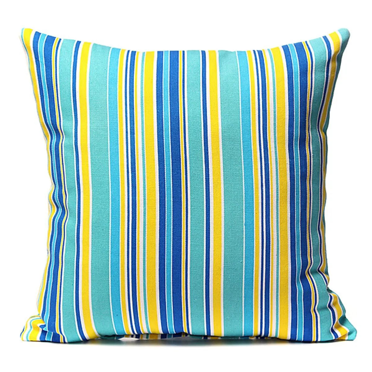 Pillow 40x40 Pillow cotton pillowcase Blue yellow green stripesin