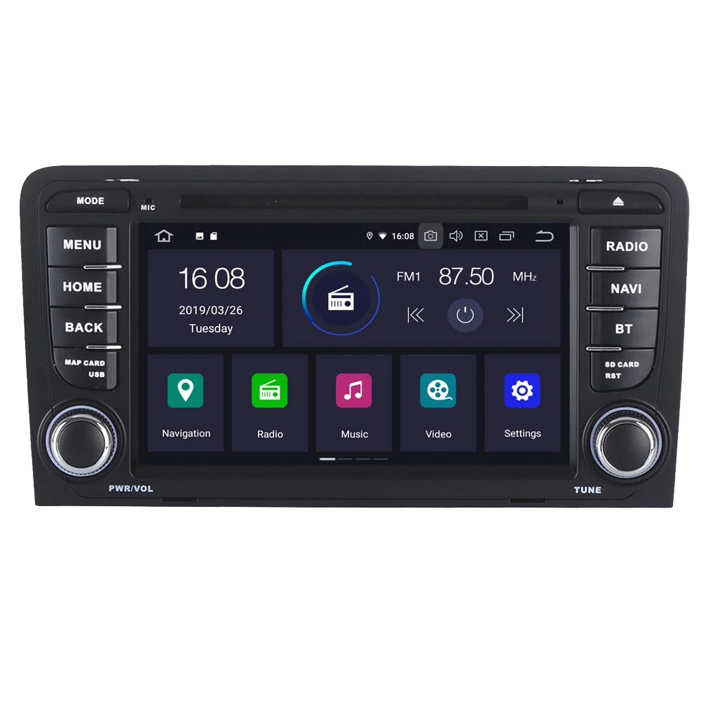 Cheap For Audi A3 S3 RS3 2003 -2013 Android 9.0 2G+16G Quad Core Autoradio Car DVD Radio Stereo GPS Navigation Multimedia Player 0