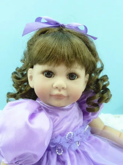 Soft Body Silicone Vinyl Reborn Girl Baby Princess Doll Handmade Soft Silicone Lifelike Newborn Dolls Classic Baby Toy Kids Gift