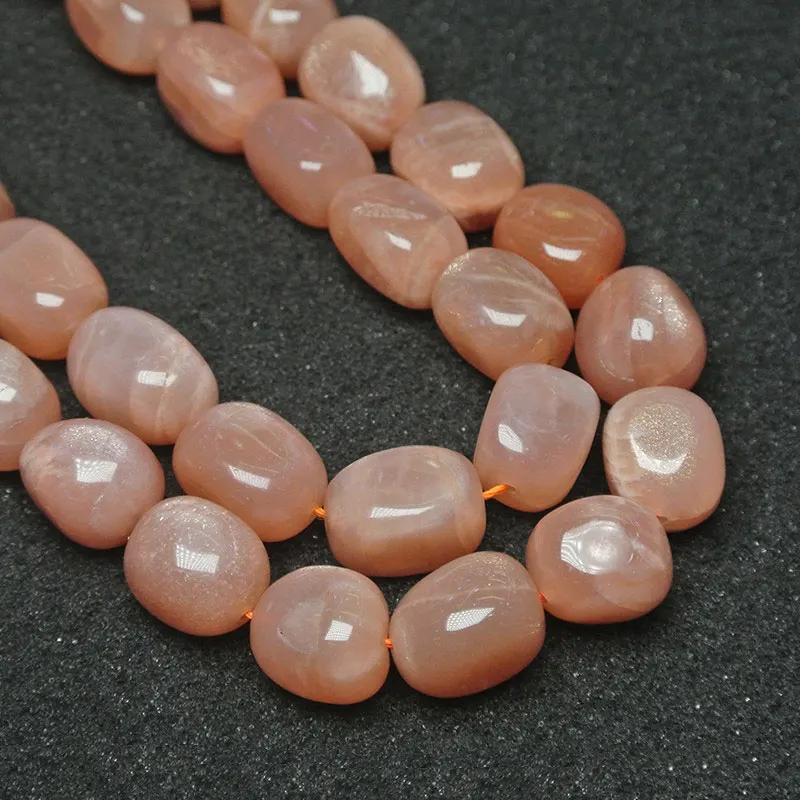 Natural Sunstone Stone Beads Orange Irregular Freeform Potato DIY Loose Beads For Jewelry Making Women Beads Bracelet Necklace