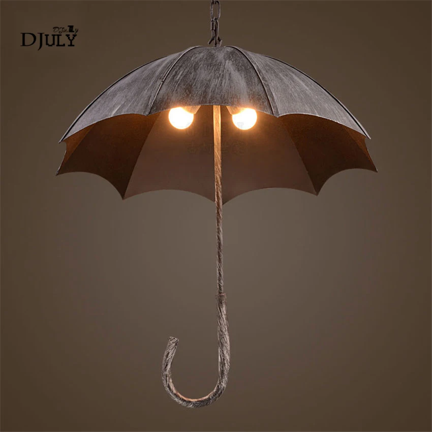 

American retro iron umbrella pendant lights loft decor industrial hanging lamp for coffee store dining room bar light fixtures