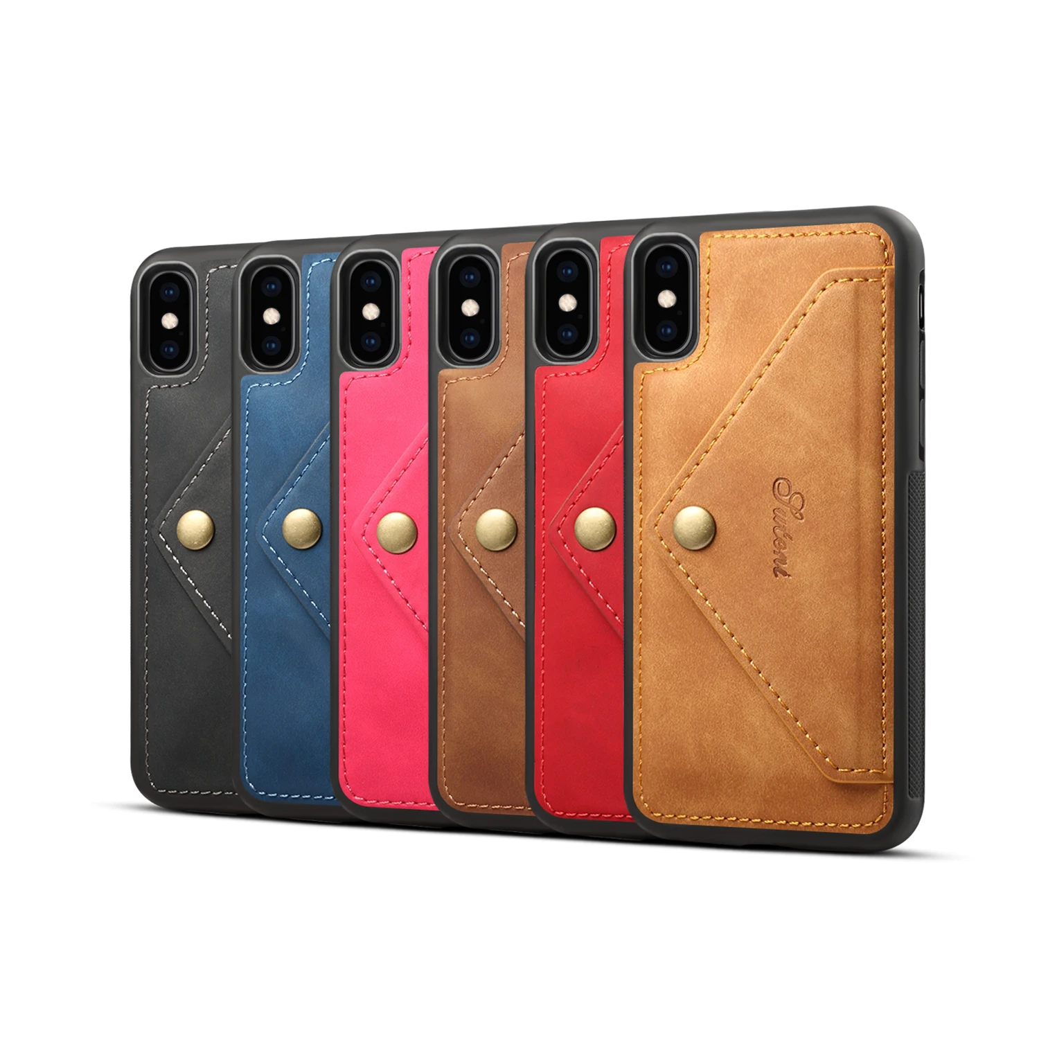 

For Iphone XR Xs Max Leather Wallet Flip Card Phone Case Cover 6 Colors