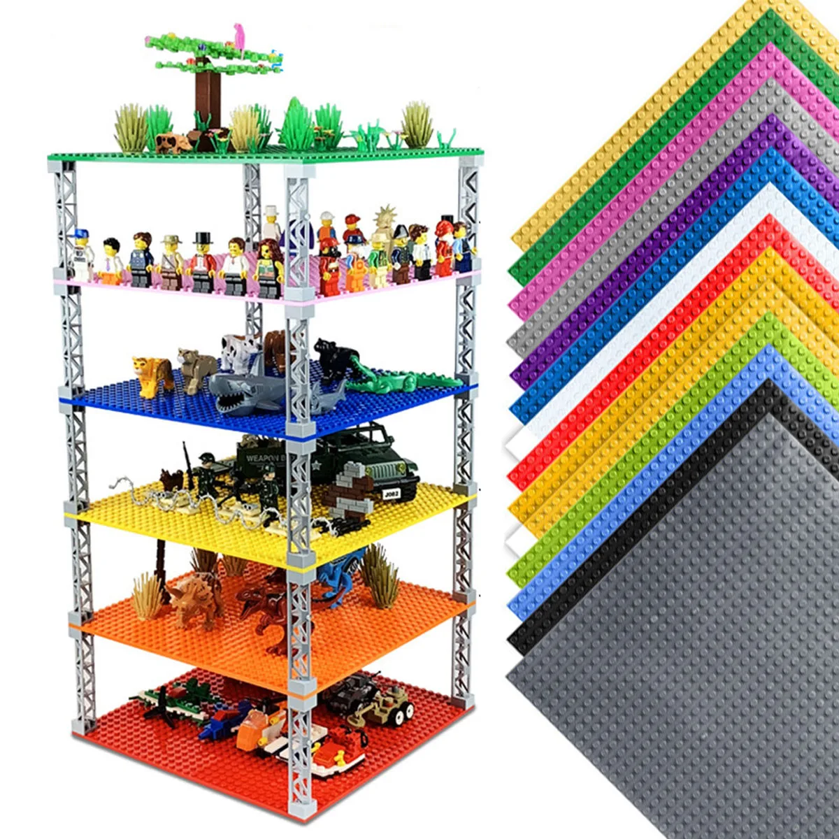 

High-Quality Double-sided 32*32 Dots Baseplates For Small Bricks DIY Building Blocks Base Plate Compatible with Legoings Blocks