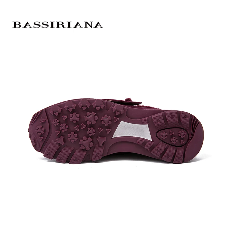 BASSIRIANA/Натуральная замша ботильоны зимние новые туфли на плоской подошве для женщин, российские размеры 35-40
