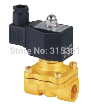 AC220V 1//2/'/' Brass Solenoide Elettrica Valvola Per Acqua Aria Olio Benzina