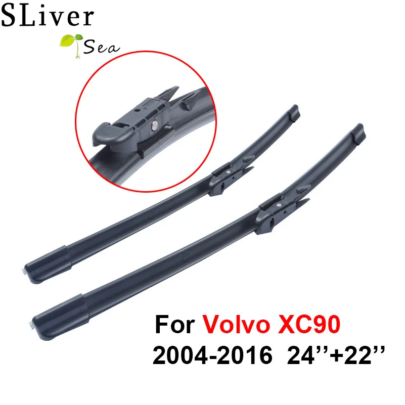 SLIVERYSEA Wiper Blades For Volvo XC90 2004 2005 2006 2007 2016 24"+22