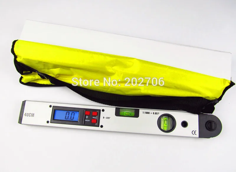 Цифровой угломер измеритель уровня электронный 225 градусов дух Инклинометр уклон линейка тестер 400 мм/16 дюймов
