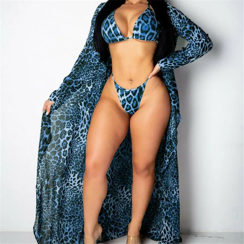 

Women Swimwear High Waisted 3pcs Bottoms Padded Bustier Top Leopard Bikini 2019 stroj kapielowe damskie Sexy Newest Hot Sale
