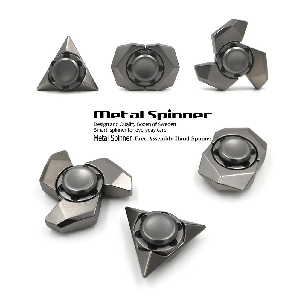 DIY сборка ручной Спиннер металлический EDC Спиннер Tri-Spinner цинковый сплав креативный антистресс помощи AnxietyToy лучшие подарки