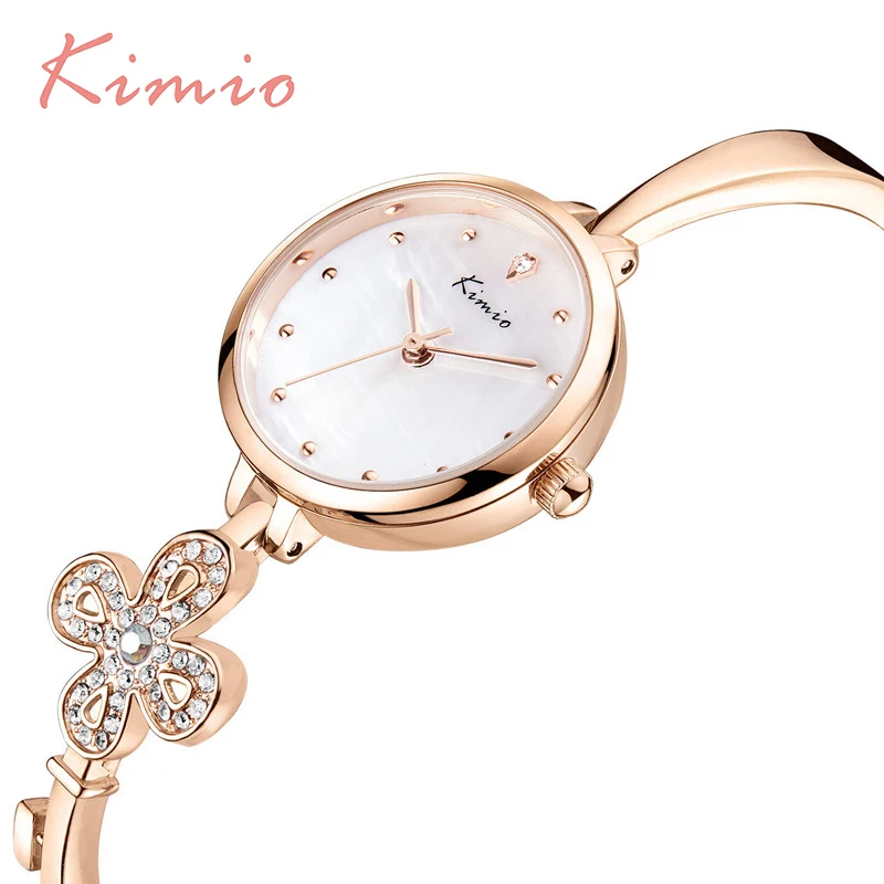 KIMIO Clover Flower Designer Brand Luxury Women Watches Rose Gold Watch Bracelet Lady Watch For Woman Girl Womens Wristwatch KIMIO Clover Flower Designer Brand Luxury Women Watches Rose Gold Watch Bracelet Lady Watch For Woman Girl Womens Wristwatch