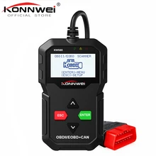 KONNWEI Scanner OBD OBD2 KW590 ODB2 Função Automotive Scanner Multi-línguas Completo em português em Russo Car Ferramenta de Diagnóstico