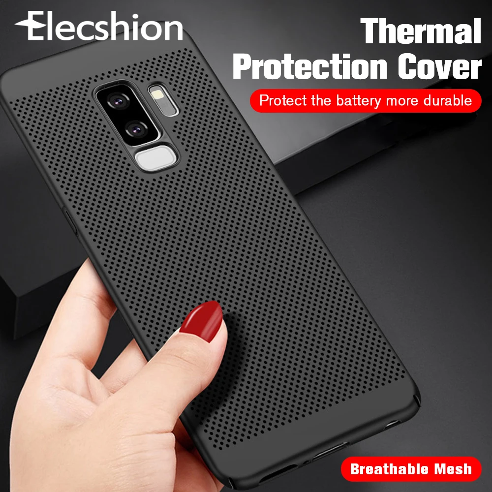 

Hollow Heat Dissipation Phone Case For Samsung Galaxy S7 S8 S9 S10 Ultra Slim Matte Hard PC Cover For Samsung S7 S6 Edge A8 2018