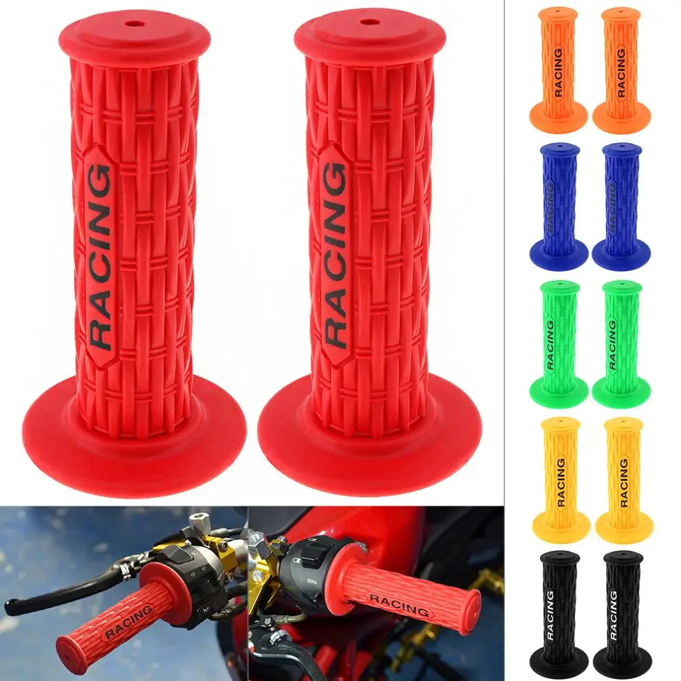 1 Pair Soft TRP Motorcycle Handle Grips Motorbike Grips with Pattern