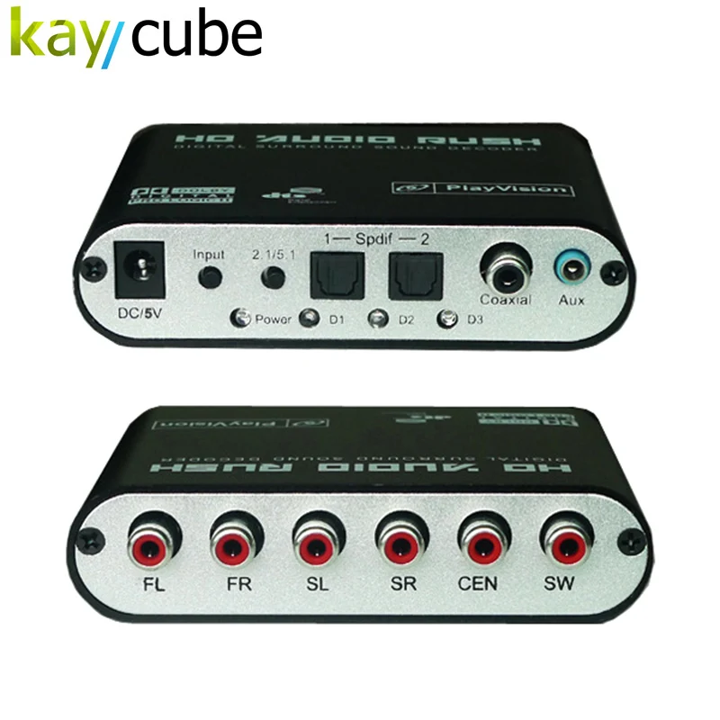 Kaycube TV Digital S/PDIF к аналоговому стереоаудиоконвертеру RCA Dolby 5 1 5.1CH цифровой звуковой