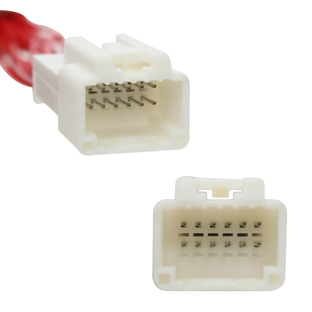 AUX Cable 6 + 6 pin change to 5 + 7 pin Connector Converter for Toyota AUX Adapter QX493