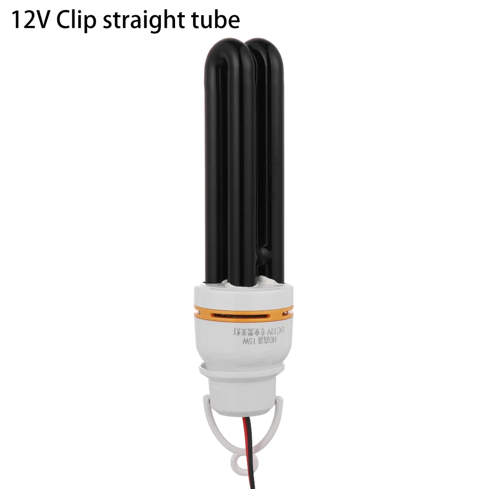 12V Clip straight tu 220 В E27 15-40 Вт ультрафиолетовая лампочка ультрафиолетовая флуоресцентная лампочка cfl спиральная фиолетовая лампа освещение Enegy сохранение черного света - Испускаемый цвет: 12V Clip straight tu