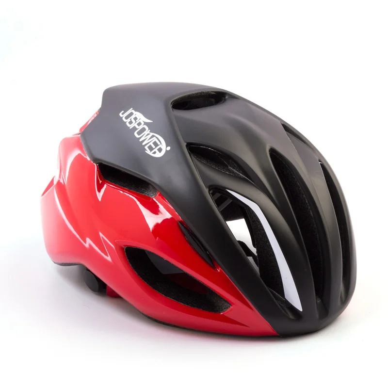 JOSPOWER Pro MTB дорожный велосипед аэродинамический шлем PC+ EPS супер легкий шлем дышащий Прохладный велосипедный шлем оборудование - Цвет: Black red