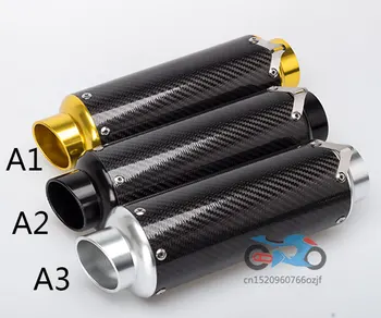 

motorcycle exhaust Carbon Fiber Motorcycle Exhaust Muffler Modified z800 cbr125 cbr600 cb750 bj600 gsxr750
