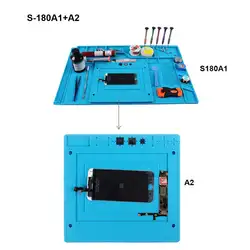 S-180 A1 A2 стол обслуживания Магнитный антистатические теплоизоляция силиконовый коврик для сотового телефона ЖК-дисплей Экран ремонт