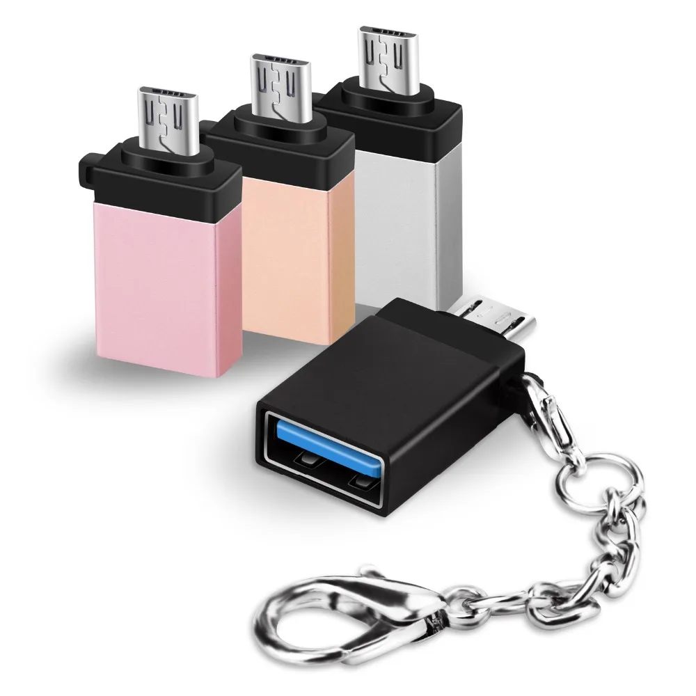 

Tongdaytech Micro USB Adapter Micro USB Male to USB Female OTG Converter With Keychain For Android Device Samsung Huawei