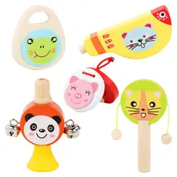 Высококачественные игрушки раннего развития для малышей 5 шт. Набор деревянные музыкальные инструменты игрушки для детей подарок