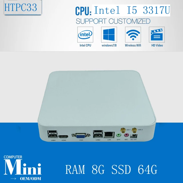 Cheap core i5 3317U 8GB RAM 64GB SSD+WIFI Embedded Thin Client Industrial Computer Mini PC Support 3G And Wifi Cheap core i5 3317U 8GB RAM 64GB SSD+WIFI Embedded Thin Client Industrial Computer Mini PC Support 3G And Wifi