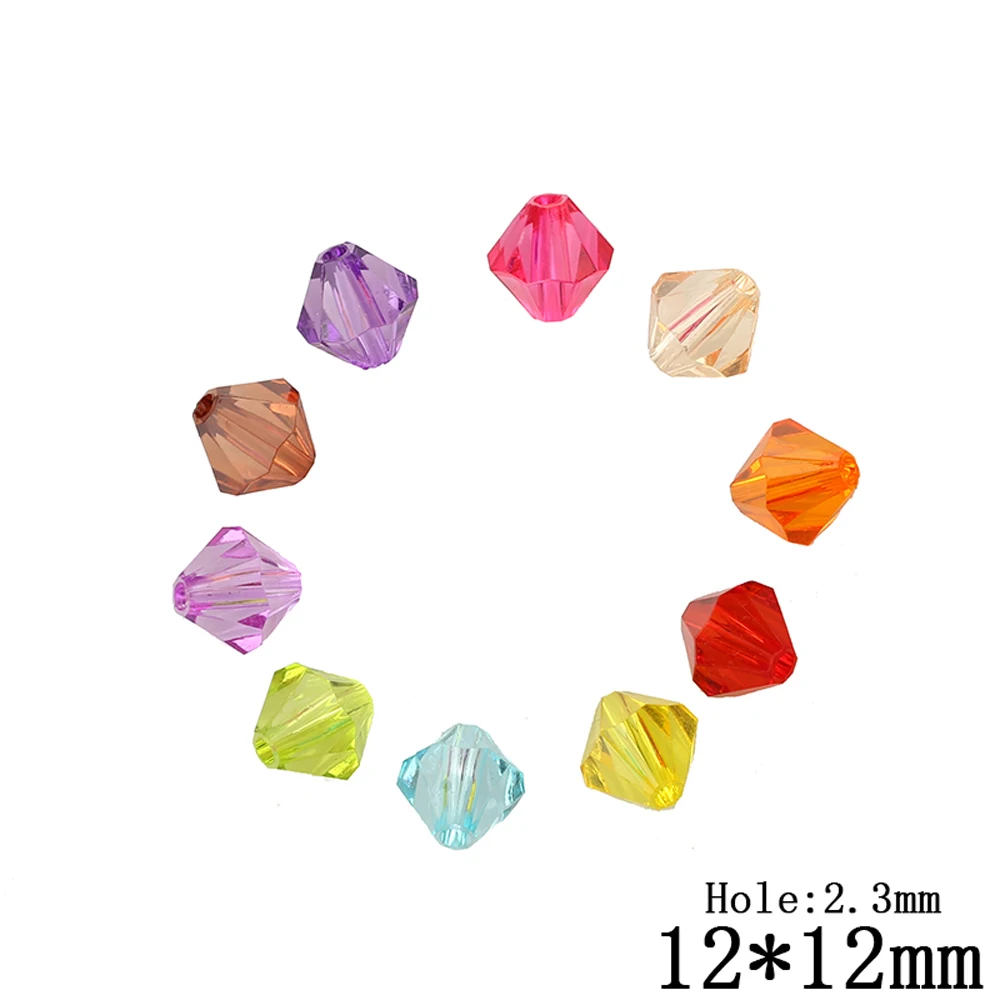 Buy MultiColor Transparent Acrylic Crystal Double Cone