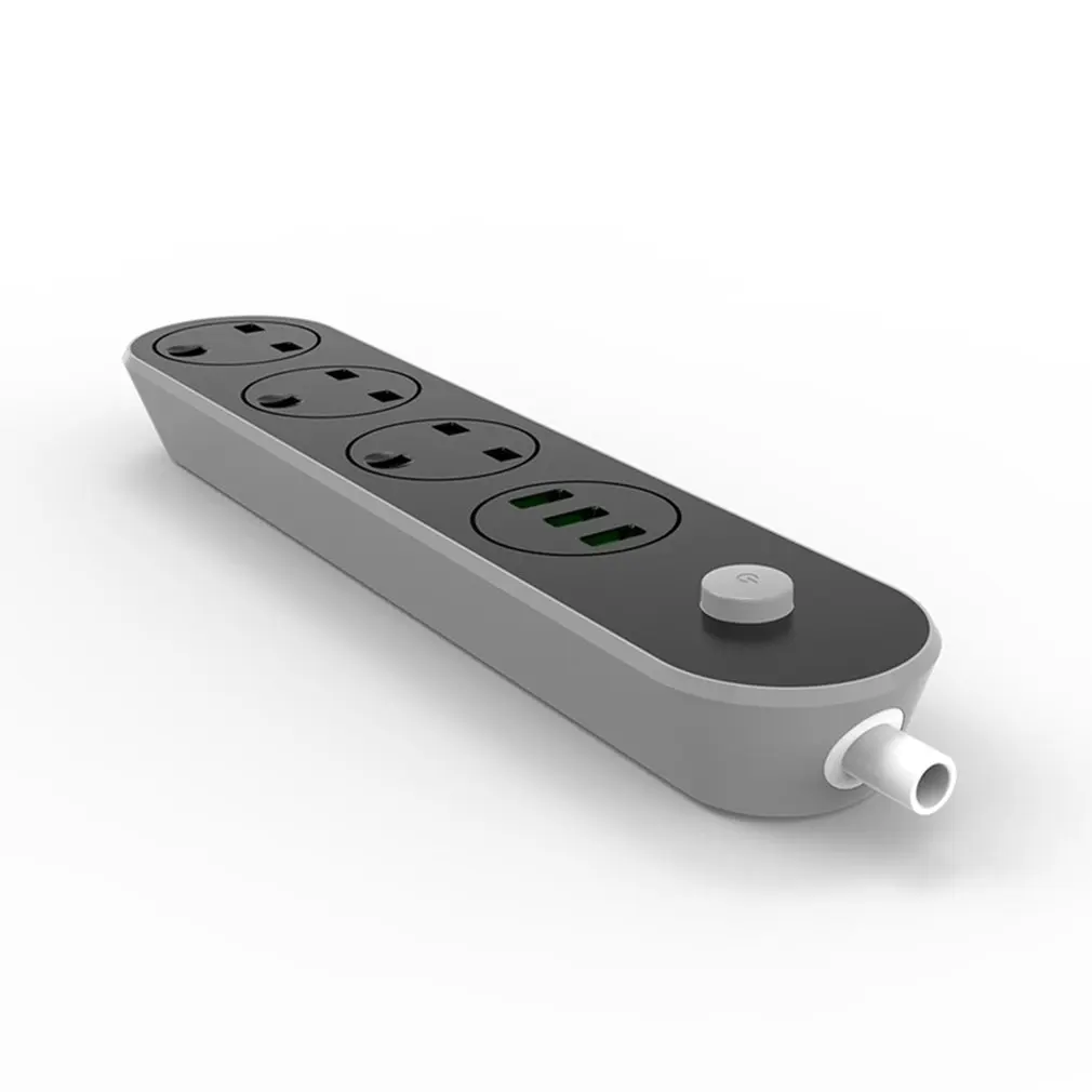 Новые 3 розетки+ 3 порта usb электронный блок питания умная защита розетки от скачков напряжения Быстрая зарядка домашний патч с расширителем плата вилка Великобритании