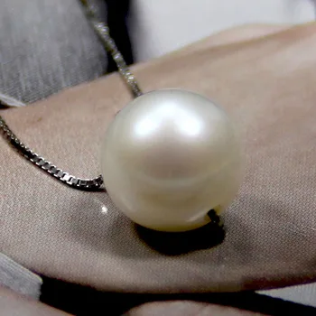 

Clavicle / freshwater pearl pendant pendant chain 10-11MM 925 Sterling Silver Passepartout