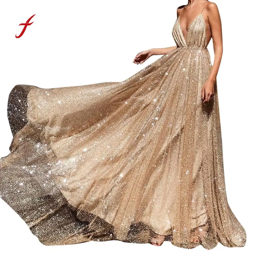 

robe femme ete Formal Dress Women Sexy V-Neck Lace Solid Sleeveless Dress Back Hollow Party Elegant Maxi Dresses Women /PT