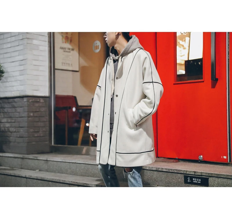 Warm Male Trench Coat Wool Liner Long Thick Fleece Jacket Men Fur Inside Parka Winter Jackets  (39)