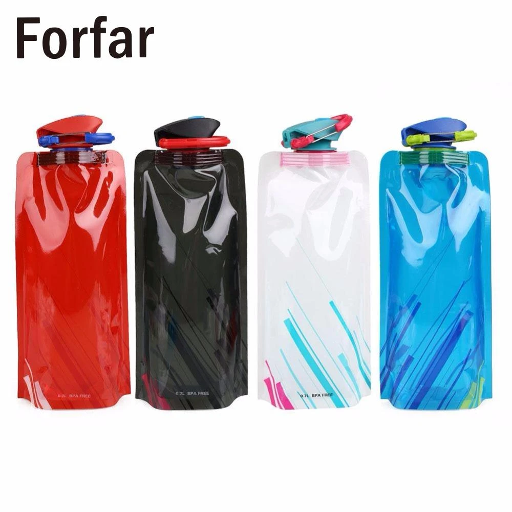 Portable 700ML Foldable Water Bottle Sports Outdoor Camping Hiking Waterbags