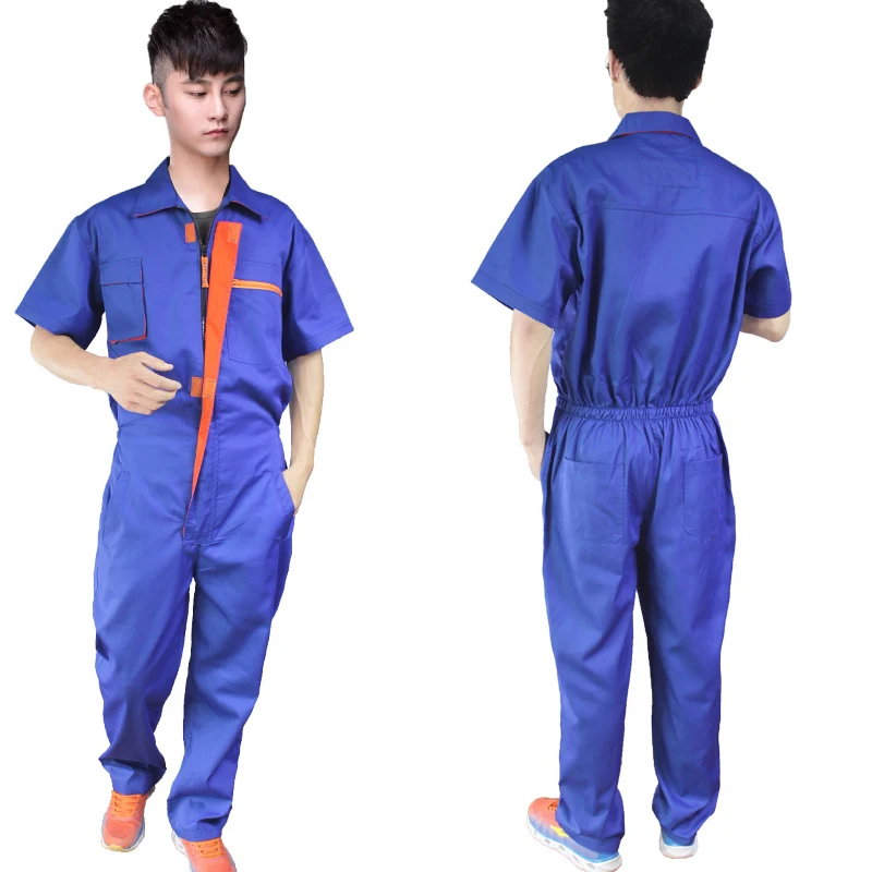 Work overalls Men Elastic waist Protective Coverall Repairman Strap Jumpsuits Trousers Working Uniforms Plus Size Short sleeve Work overalls Men Elastic waist Protective Coverall Repairman Strap Jumpsuits Trousers Working Uniforms Plus Size Short sleeve