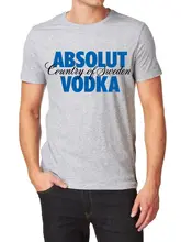 Absolut Vodka LOGO T-SHIRT FRUIT OF THE LOOM S-XXLMen Short Sleeve Tee Shirt cheap wholesale Absolut Vodka LOGO T-SHIRT FRUIT OF THE LOOM S-XXLMen Short Sleeve Tee Shirt cheap wholesale