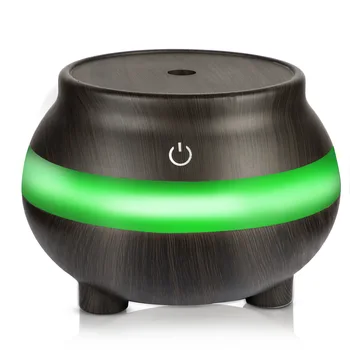 

USB Aroma Essential Oil Diffuser Ultrasonic 300ml Air Humidifier With Wood Grain Color Changing LED Light Electric Aroma