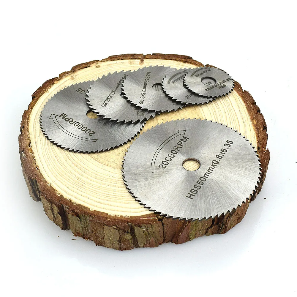 HSS роторный инструмент Аксессуары деревообрабатывающие циркулярные пилы набор лезвий Подходит Dremel 1/" оправка Мини режущий диск для резьбы по дереву