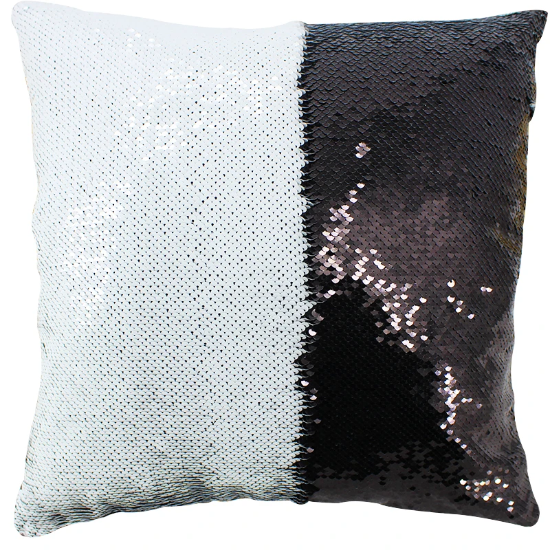

Decorative Sequin Pillowcases for Home Solid Red Blue Pillowcase