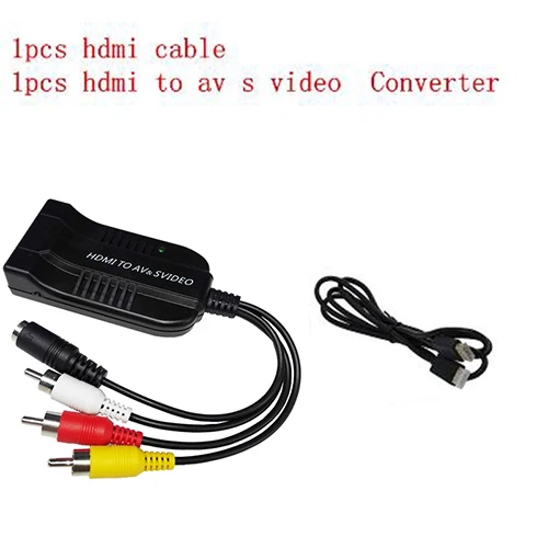 1080p HDMI К AV/S видео адаптер S-Video, hdmi2av+ s CVBS видео преобразователь, hdmi К av и svido rca - Цвет: hdmi cable