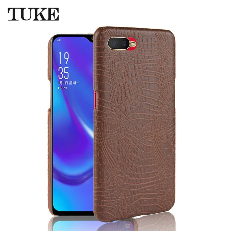Для Oppo Realme 2 3 чехол для OPPO R15 K1 F11 Pro F9 F7 A7 A5S Роскошный кожаный из крокодиловой кожи
