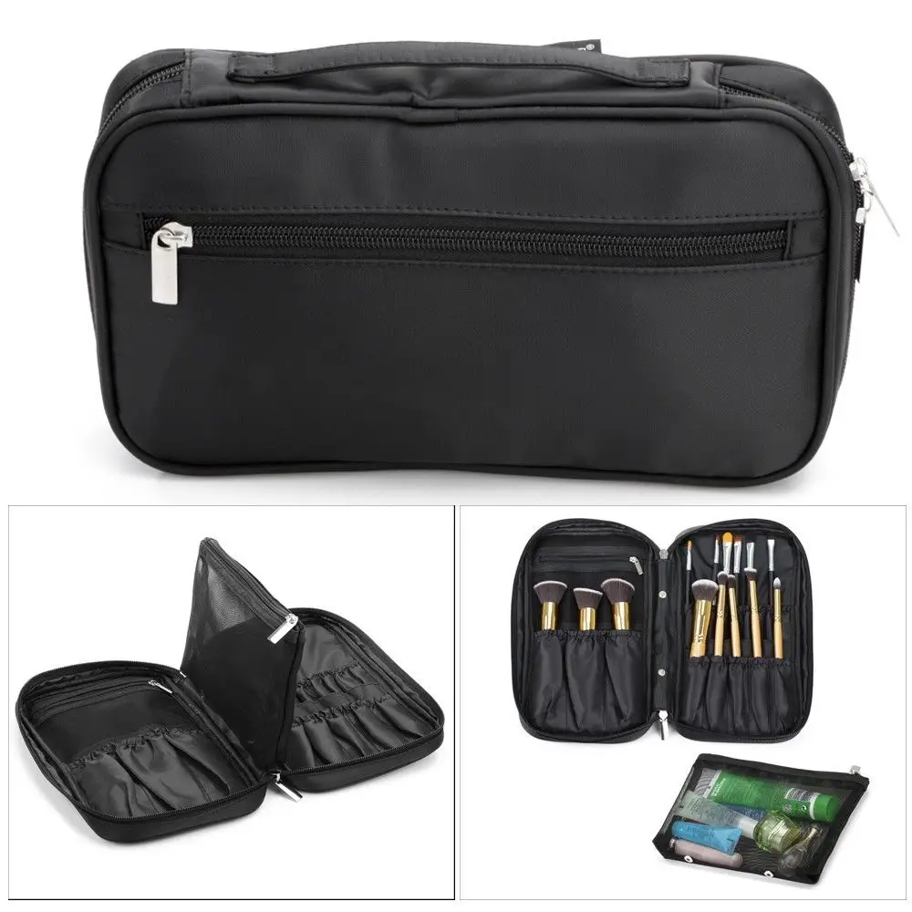 Makeup Brush Organizer Travel Clutch Handbag Cosmetic Storage Case