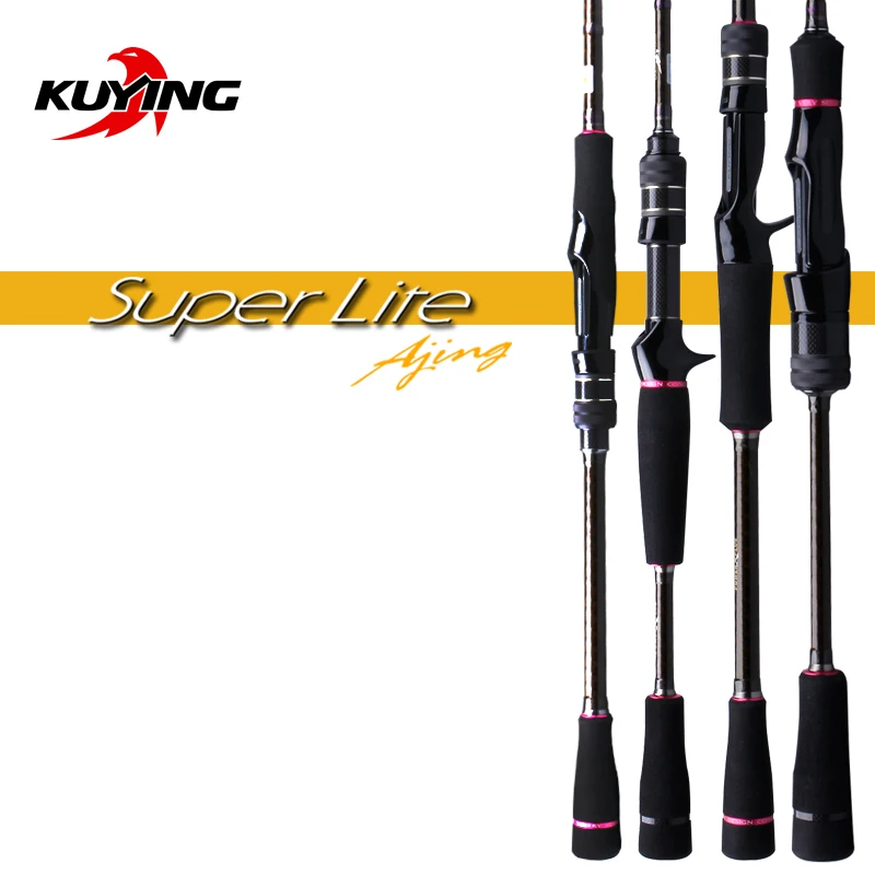 KUYING SUPERLITE Ajing 2.28m 76 2.58m 86 Spinning Casting Lure Fishing Rod Stick Cane Pole Super Fast Action Bottom Water