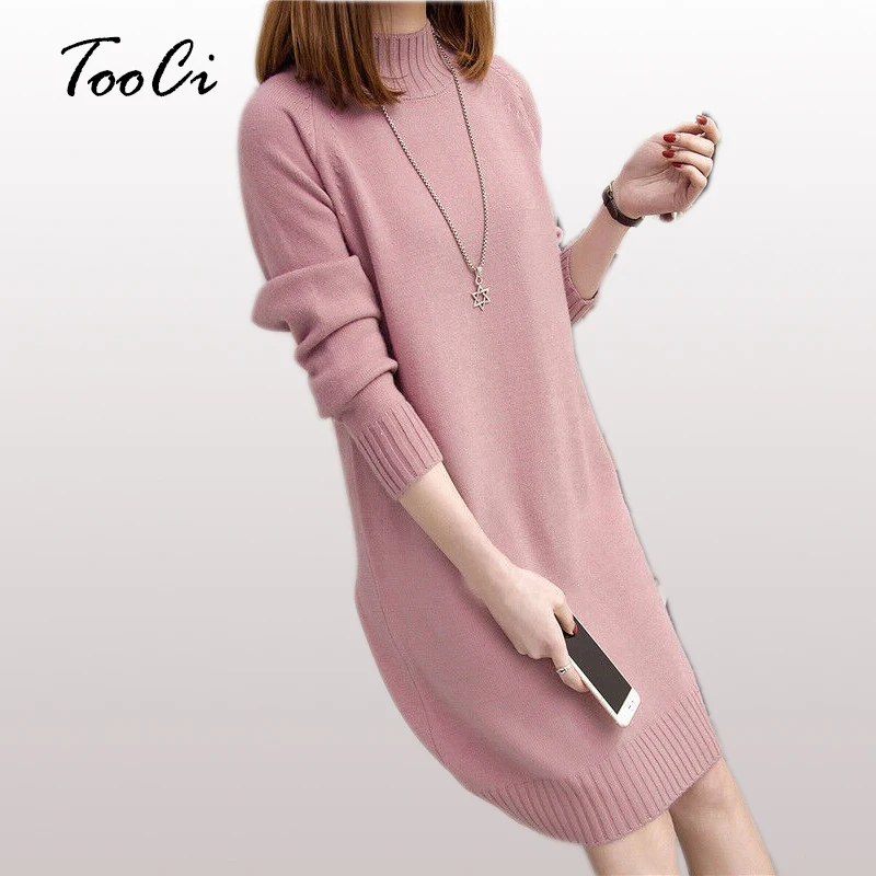 2018 Women Sweater And Pullover Autumn Winter Pullover Warm Female Pink Half-High Collar Elastic Pullover Long Sleeved Knit 2018 Women Sweater And Pullover Autumn Winter Pullover Warm Female Pink Half-High Collar Elastic Pullover Long Sleeved Knit