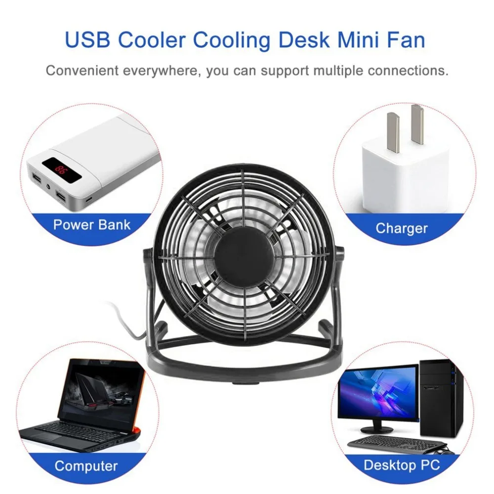 مروحة يو إس بي البسيطة USB مروحة تبريد لأجهزة الكمبيوتر المحمولة مصدر إمداد الطاقة محمول DC 5 V سوبر كتم PC مروحة يو إس بي برودة تدلى الشحن