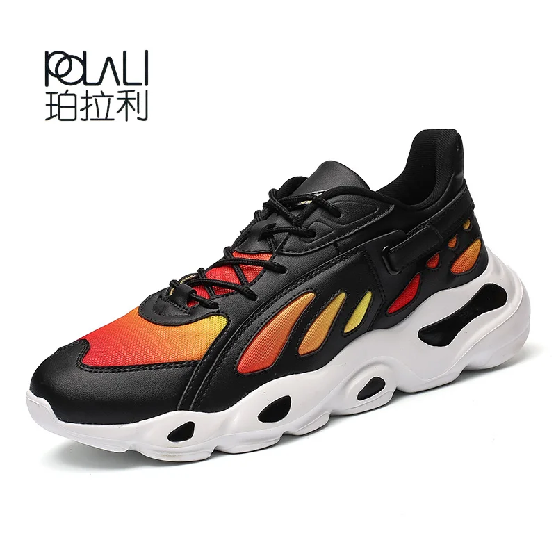 

POLALI 2018 Summer Breathable Mesh Sport Shoes For Men Super Light Men Running Shoes Man Brand Outdoor Athletic Male Sneakers