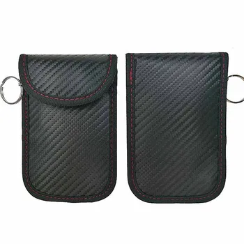 

2PCS Car Key Signal Blocker Case Faraday Cage Fob RFID Blocking Bag Pouch Black
