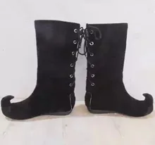 black clown shoes chinese ancient hero shoes ancient soldier shoes ancient chinese knight cosplay accessories high wu shu boot