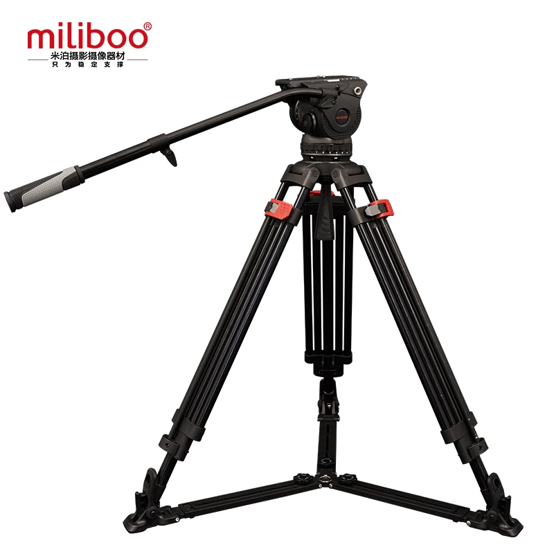 US $1.299.00 Miliboo Professional Broadcast Movie Tripod M15DL 3 Section With Fluid Head Load 18 Kg Max Height 207cm Tube Diameter 25mm