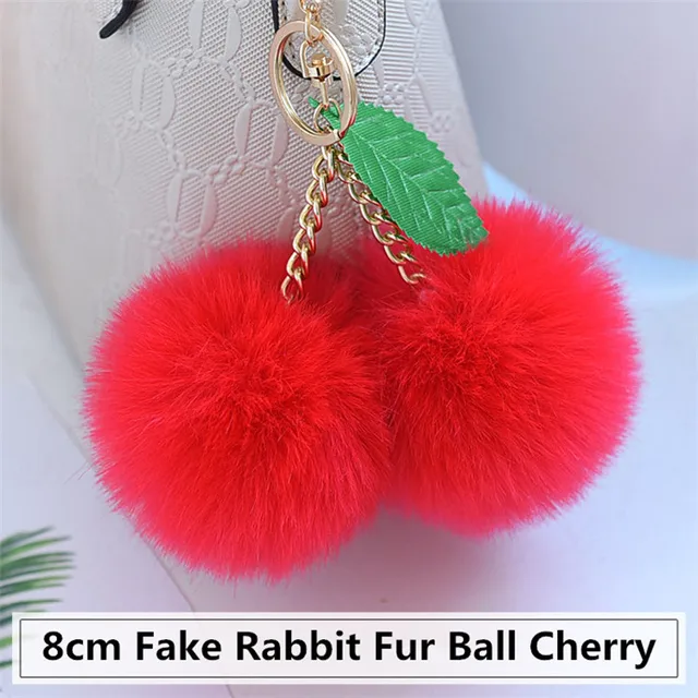 Furry Puff Ball Faux Rabbit Animal Cute Fur Ball POM POM Keychain for Women  and Girls - China Furry Puff Keychain and Pompom Keychain price